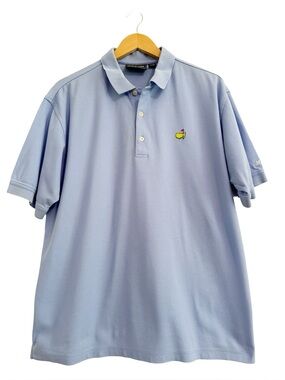 Masters Collection Blue Cotton Golf Polo Large